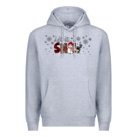 Heather Grey Christmas let it snow Premium Hoodie - JahusDesignShop