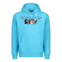 Ocean Blue Christmas let it snow Premium Hoodie - JahusDesignShop