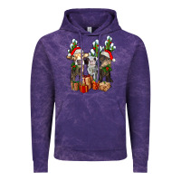 Cloud Purple western christmas cows and cactuses Vintage Hoodie - AdoDesignShop