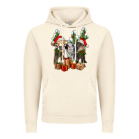 Vintage Artic western christmas cows and cactuses Vintage Hoodie - AdoDesignShop