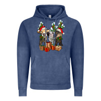 Vintage Denim western christmas cows and cactuses Vintage Hoodie - AdoDesignShop