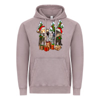 Vintage Zinc western christmas cows and cactuses Vintage Hoodie - AdoDesignShop