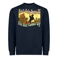 Navy aint goin down til the sun comes up cowboy Heavyweight Sweatshirt - NancyCooperArtShop