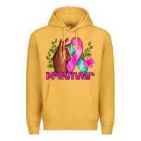 Mustard Previvor Breast Cancer Premium Hoodie - NancyCooperArtShop