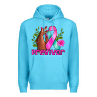 Ocean Blue Previvor Breast Cancer Premium Hoodie - NancyCooperArtShop