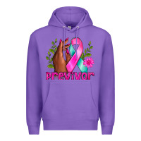 Purple Previvor Breast Cancer Premium Hoodie - NancyCooperArtShop