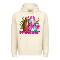 Sandshell Previvor Breast Cancer Premium Hoodie - NancyCooperArtShop