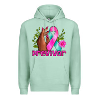 Seafoam Previvor Breast Cancer Premium Hoodie - NancyCooperArtShop