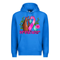 True Royal Previvor Breast Cancer Premium Hoodie - NancyCooperArtShop