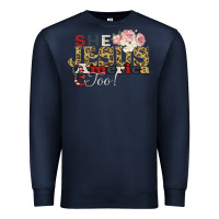 Navy She Jesus America Too Premium Sweatshirt - Bettercallsaul