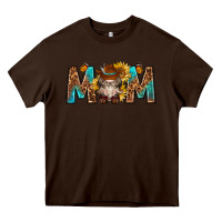 Chocolate Brown mom with bull skull Heavy Core Tee - texasbilliewilder