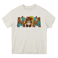 Cream mom with bull skull Heavy Core Tee - texasbilliewilder