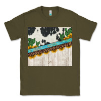 Army Green cowhide sunflowers cactus Classic Tee - Jasminsmagicworld