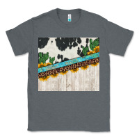 Charcoal Heather cowhide sunflowers cactus Classic Tee - Jasminsmagicworld