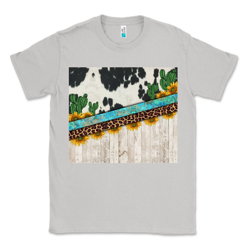 Cowhide Sunflowers Cactus Classic Tee by Jasminsmagicworld | Teevron