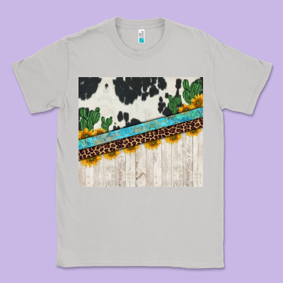Cowhide Sunflowers Cactus Classic Tee Designed By Jasminsmagicworld