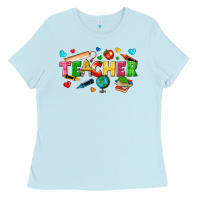 Baby Blue teacher Ladies Tee - texasbilliewilder