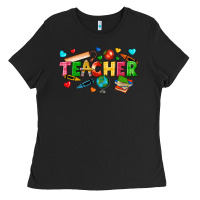 Black teacher Ladies Tee - texasbilliewilder