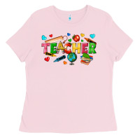 Bubblegum Pink teacher Ladies Tee - texasbilliewilder