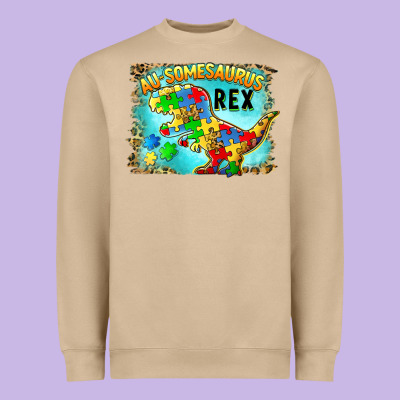 Au Somesaurus Rex Heavyweight Sweatshirt Designed By Barkaloodesign