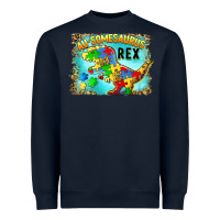Navy au somesaurus rex Heavyweight Sweatshirt - BarkalooDesign