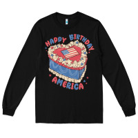 Black happy birthday america Long Sleeve Tee - MaliasSmallBusiness