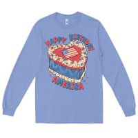 Colony Blue happy birthday america Long Sleeve Tee - MaliasSmallBusiness