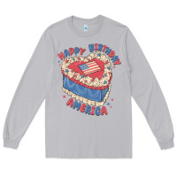 Moon Dust happy birthday america Long Sleeve Tee - MaliasSmallBusiness