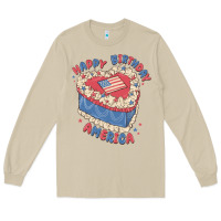 Mushroom happy birthday america Long Sleeve Tee - MaliasSmallBusiness