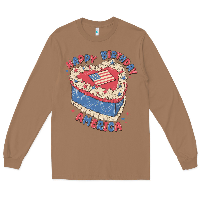 Happy Birthday America Long Sleeve Tee by MaliasSmallBusiness | Teevron