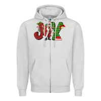 Dove Grey Joy Black Santa Zipper Hoodie - MaliasSmallBusiness