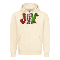 Sandshell Joy Black Santa Zipper Hoodie - MaliasSmallBusiness