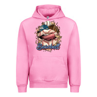 Fuchsia Pink Baseball lips Urban Hoodie - HowdyJamesFarm