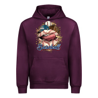 Mauve Wine Baseball lips Urban Hoodie - HowdyJamesFarm
