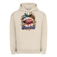 Pigment French Oak Baseball lips Urban Hoodie - HowdyJamesFarm