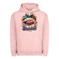 Pigment Salmon Baseball lips Urban Hoodie - HowdyJamesFarm