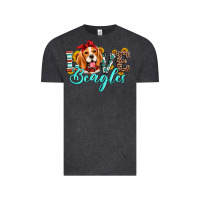 Vintage Black love beagles Vintage Tee - Artiststas