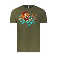 Vintage Olive love beagles Vintage Tee - Artiststas