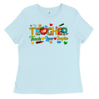 Teacher Teach Love Inspire Tbw Ladies Tee | Teevron