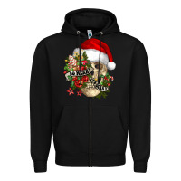 Black So merry it's scary Zipper Hoodie - NancyCooperArtShop