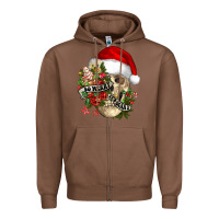 Chestnut So merry it's scary Zipper Hoodie - NancyCooperArtShop