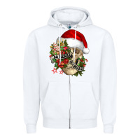 White So merry it's scary Zipper Hoodie - NancyCooperArtShop