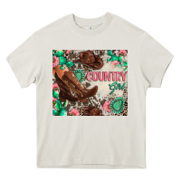 Cream country girl Heavy Core Tee - Zillion Design Studio