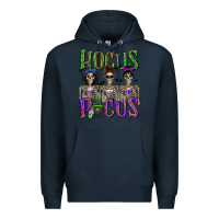 Navy Hocus Pocus with Skeletons Premium Hoodie - texasbilliewilder