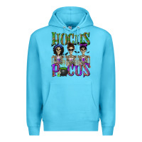 Ocean Blue Hocus Pocus with Skeletons Premium Hoodie - texasbilliewilder