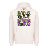 Pale Pink Hocus Pocus with Skeletons Premium Hoodie - texasbilliewilder