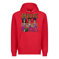 Red Hocus Pocus with Skeletons Premium Hoodie - texasbilliewilder