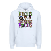 White Hocus Pocus with Skeletons Premium Hoodie - texasbilliewilder