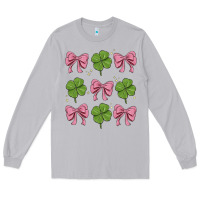 Moon Dust coquette bow clover st. patrick's day Long Sleeve Tee - MaliasSmallBusiness