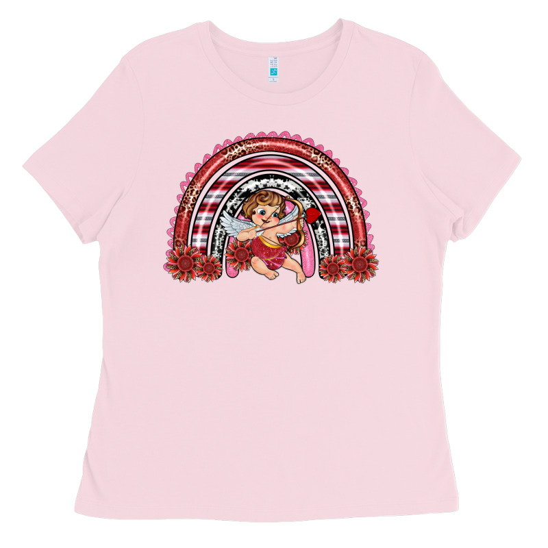 Valentine's Day Cupid Rainbow Ladies Tee by RanaPortraitStore | Teevron